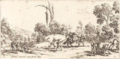 Angriff auf Reisende auf der Autobahn von Jacques Callot