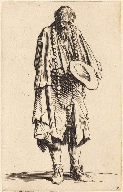 Bettler mit Rosenkranz von Jacques Callot