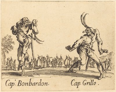 Kapitän Bonbardon und Kapitän Grillo von Jacques Callot