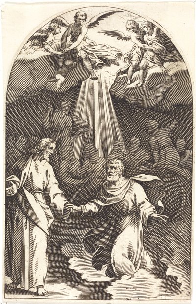 Christus geht auf dem Wasser [erste Platte] von Jacques Callot