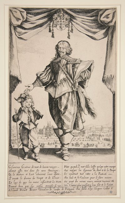 Claude Deruet (Porträt von Deruet) von Jacques Callot