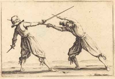 Duell mit Schwertern und Dolchen von Jacques Callot