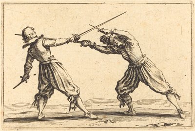 Duell mit Schwertern und Dolchen von Jacques Callot