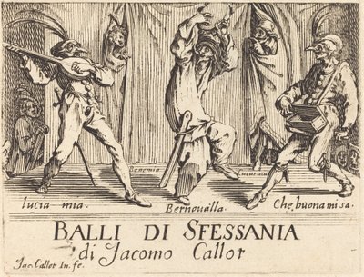 Frontispiz für "Balli di Sfessania" von Jacques Callot
