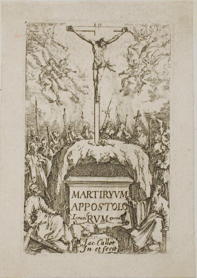 Frontispiz, aus Die Märtyrertode der Apostel von Jacques Callot