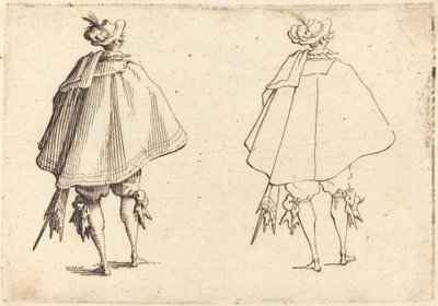 Herr im großen Mantel, von hinten gesehen von Jacques Callot