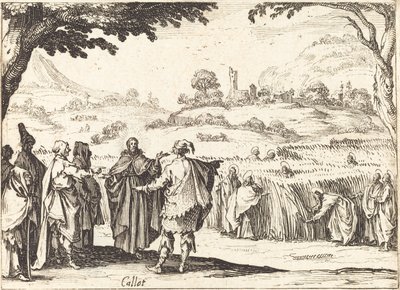 Jesus mit den Pharisäern von Jacques Callot