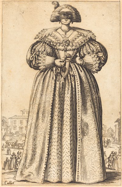 Maskierte Edelfrau von Jacques Callot