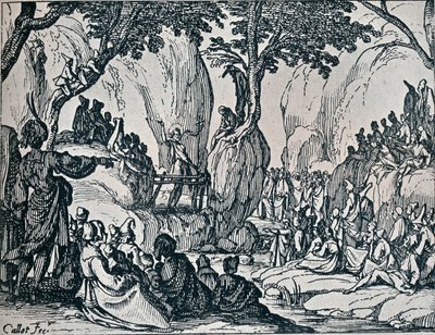 Nr. III. - St. Johannes predigt, 1635 von Jacques Callot