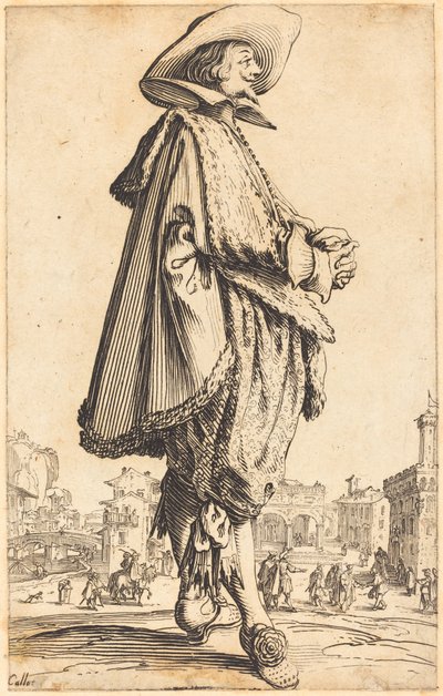 Edler Mann mit gefalteten Händen von Jacques Callot