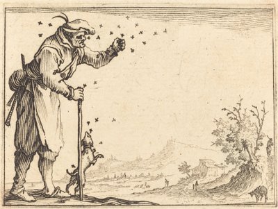 Bauer von Bienen angegriffen von Jacques Callot