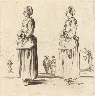 Bäuerin im Profil, nach links gewandt von Jacques Callot