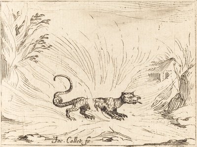 Salamander umgeben von Flammen von Jacques Callot