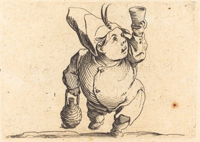 Der Trinker, Vorderansicht, ca. 1622 von Jacques Callot