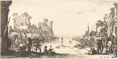 Das Pfeilwunder (Heiliger Sebastian) von Jacques Callot