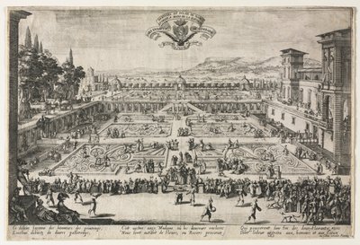 Die Palastgärten in Nancy, 1625 von Jacques Callot