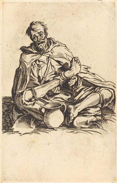 Der kranke Mann, ca. 1622 von Jacques Callot