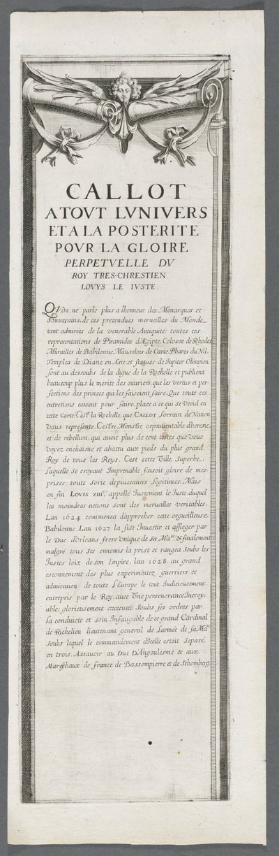 Die Belagerung von La Rochelle: Platte 4 von Jacques Callot