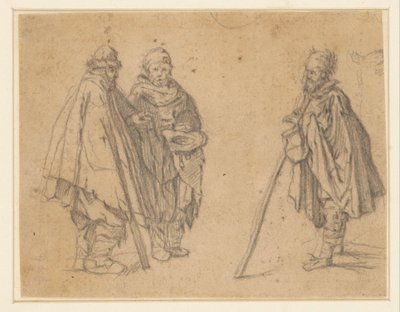 Zwei Studien von Bettlern von Jacques Callot