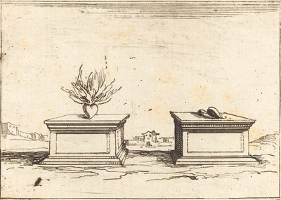 Zwei Herzen, 1628 von Jacques Callot