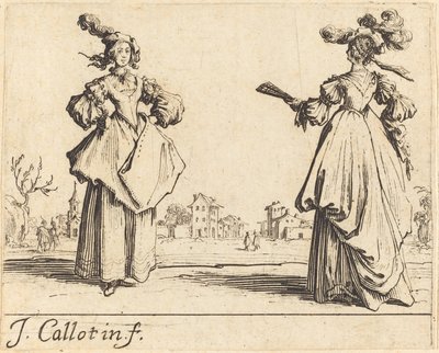 Zwei Gesellschaftsdamen von Jacques Callot