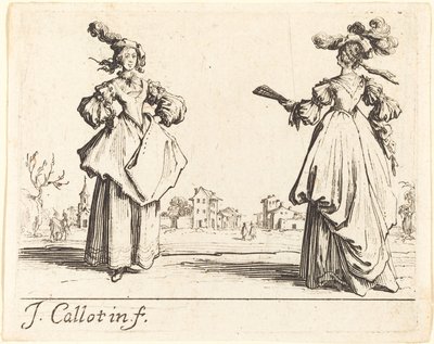 Zwei Gesellschaftsdamen von Jacques Callot