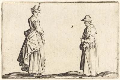 Zwei Frauen im Profil von Jacques Callot