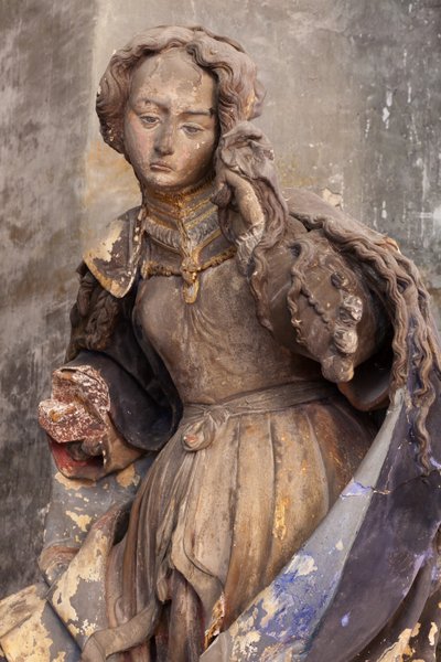 Heilige Maria Magdalena (bemalter Gips) von Jacques Jubert
