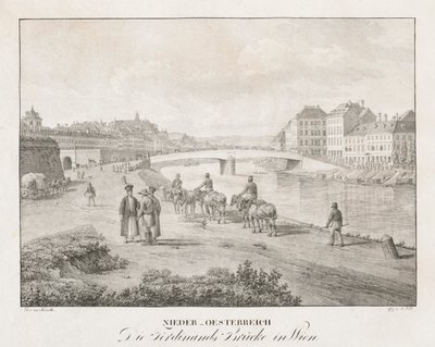 Die Ferdinandbrücke in Wien von Jakob Alt