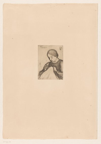 Porträt von Malvina Dedeyn mit Handarbeit von Jakob Smits
