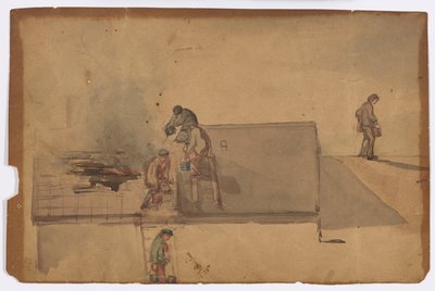 Ein Feuer in Pomfret, 1849 von James Abbott McNeill Whistler