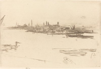 Battersea: Morgendämmerung, 1875 von James Abbott McNeill Whistler