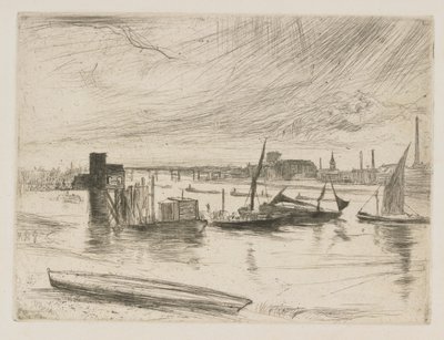 Battersea Morgendämmerung Cadogan Pier, 1863 von James Abbott McNeill Whistler