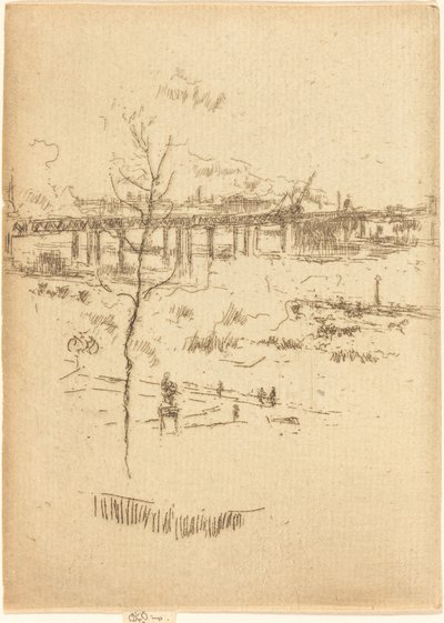 Charing Cross Eisenbahnbrücke, ca. 1887 von James Abbott McNeill Whistler