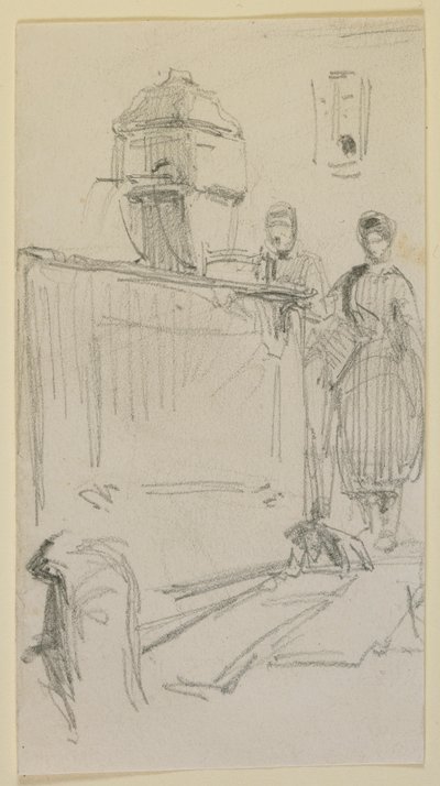 Figuren an einem Brunnen von James Abbott McNeill Whistler