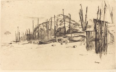 Fischerboote, Hastings, 1877 von James Abbott McNeill Whistler