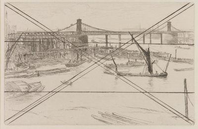 Alte Hungerford-Brücke von James Abbott McNeill Whistler