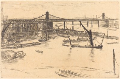 Alte Hungerford-Brücke von James Abbott McNeill Whistler