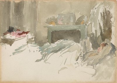 Ruhe im Bett, 1883-1884 von James Abbott McNeill Whistler