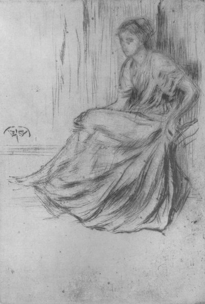 Sitzendes Mädchen, ca. 1869, 1904 von James Abbott McNeill Whistler