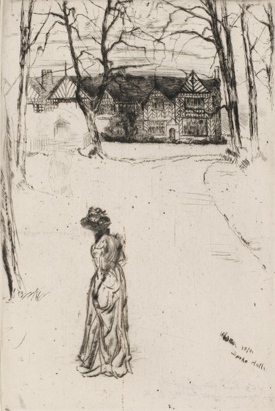 Speke Hall: Die Allee, 1870 von James Abbott McNeill Whistler