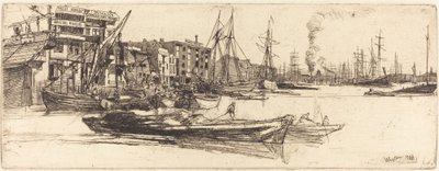 Thames Lagerhäuser, 1859 von James Abbott McNeill Whistler