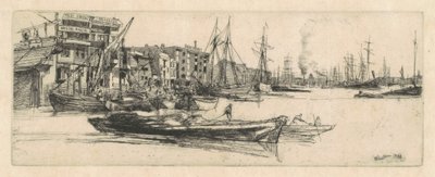 Thames Lagerhäuser, 1859 von James Abbott McNeill Whistler