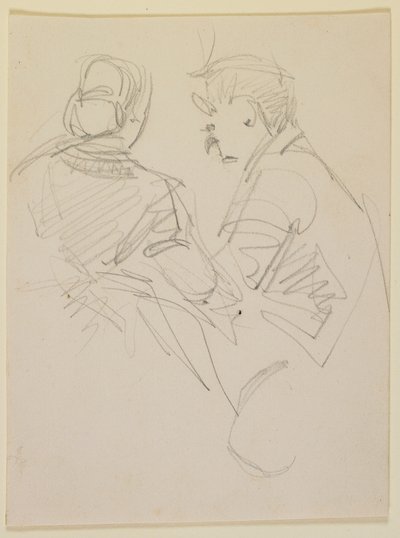 Zwei Figuren, 1858 von James Abbott McNeill Whistler