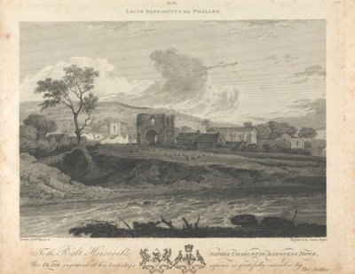 Fernsicht auf die Abtei von Whalley von James Basire
