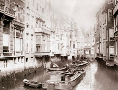 Boote auf dem Kanal, Amsterdam, 1898 von James Batkin