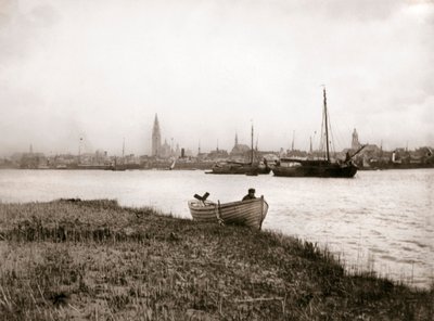 Ruderboot an einem Kanal, Rotterdam, 1898 von James Batkin