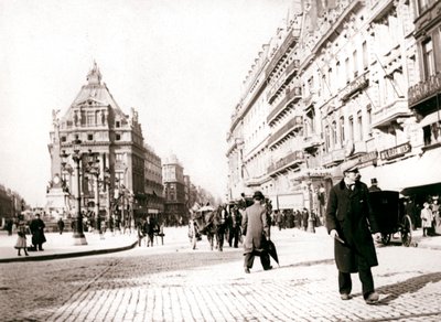 Straßenszene, Brüssel, 1898 von James Batkin