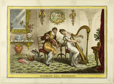 Harmonie vor der Ehe von James Gillray