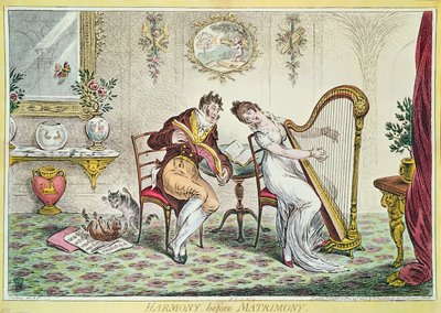 Harmonie vor der Ehe, 1805 von James Gillray